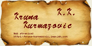 Kruna Kurmazović vizit kartica